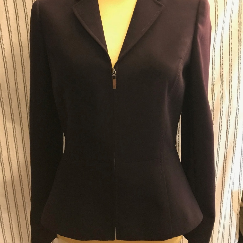 Beautiful Purple Peplum Tahari suiting Jacket 4
